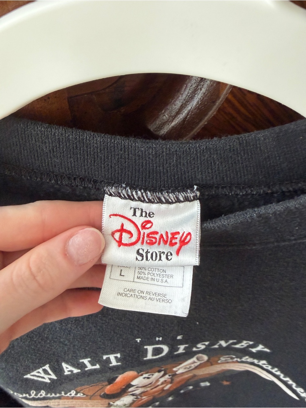Vintage Mickey Walt Disney Studios Black Graphic Crewneck Sweatshirt - Picture 3 of 4